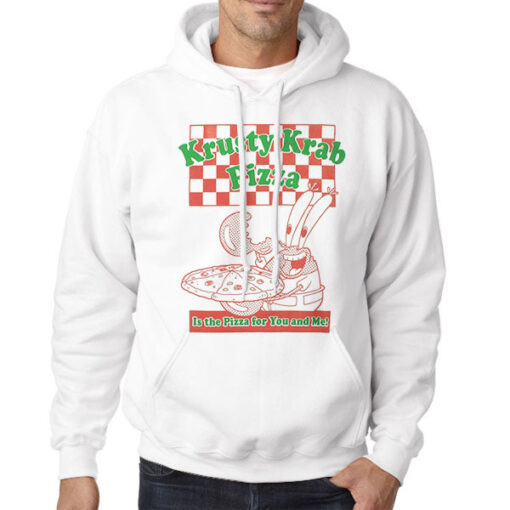Hoodie White Spongebob Squarepants Pizza Krusty Krab