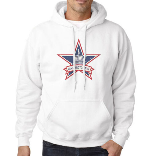 Vintage Style Logo Washington Dc Hoodie