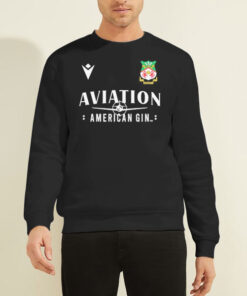 Sweatshirt Black AFC Football Wrexham Aviation Gin
