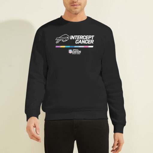 Sweatshirt Black Buffalo Bills Intercept Cancer 2022 Nfl Crucial Catch