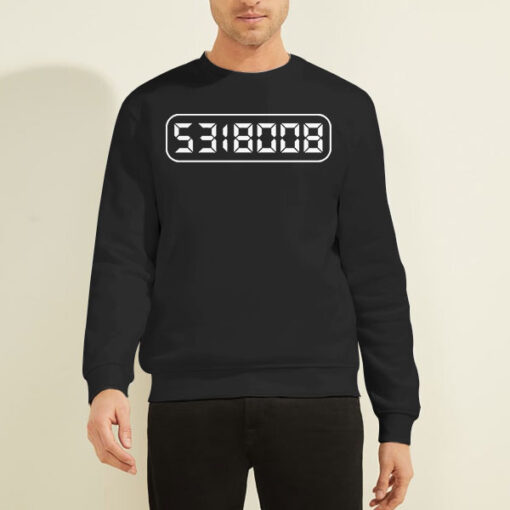 Sweatshirt Black Funny Logo Calculator Boobs