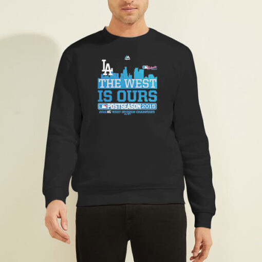Sweatshirt Black Los Angeles Dodgers the West Is Ours Dodgers