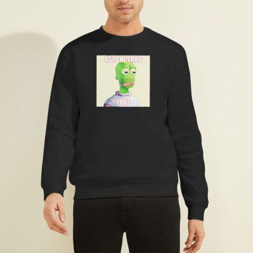 Sweatshirt Black Use the Frog Luuuuke