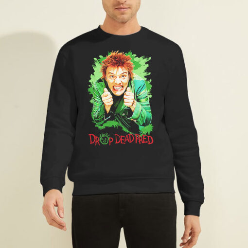 Sweatshirt Black Vintage Drop Dead Fred