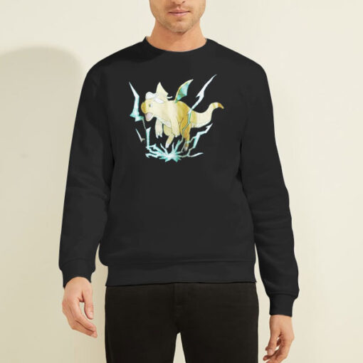 Sweatshirt Black Vintage Graphic Dragonite