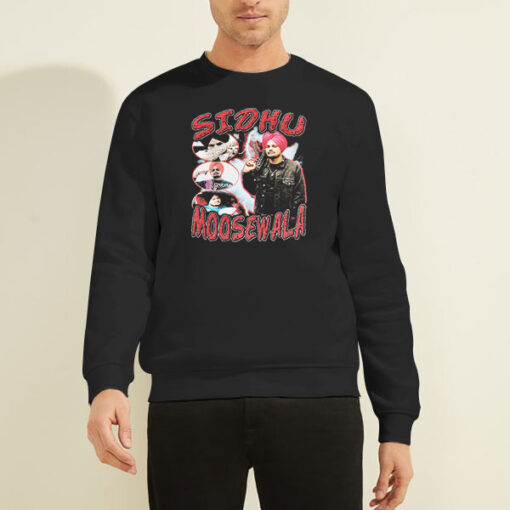 Sweatshirt Black Vintage Photo Sidhumoosewala