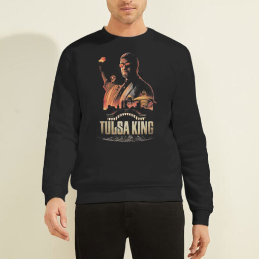 Sweatshirt Black Vintage Statue Of Tulsa King