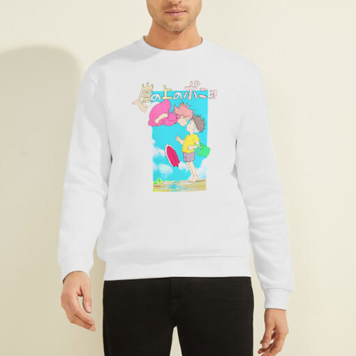 Sweatshirt White Anime Kids Ponyo
