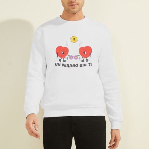 Sweatshirt White Funny Letter Logo Un Verano Sin Ti