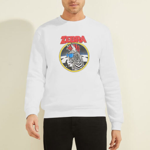 Sweatshirt White Funny Zebra No Tellin Lies