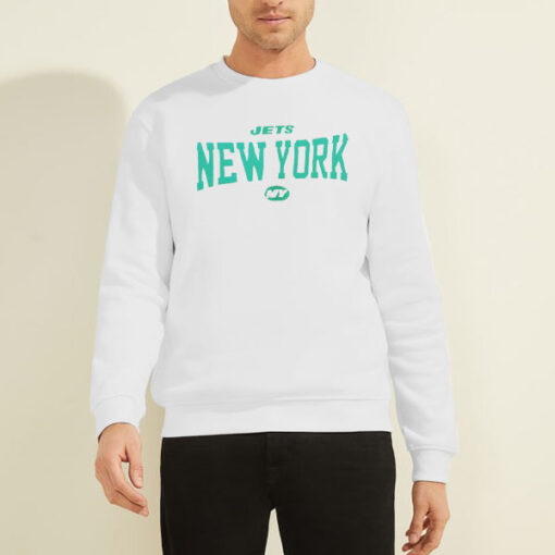 Sweatshirt White Letter Logo NFL Ny Jets