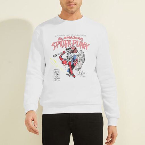 Sweatshirt White The Amazing Spiderpunk