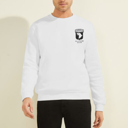 Sweatshirt White Vintage 101st Airborne With Back