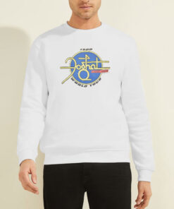 Sweatshirt White Vintage World Tour 1980 Foghat