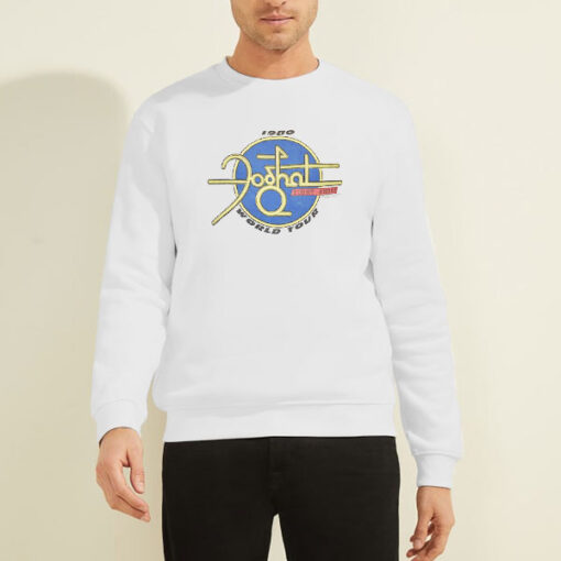 Sweatshirt White Vintage World Tour 1980 Foghat