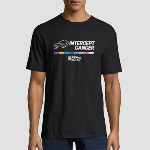 T shirt Black Buffalo Bills Intercept Cancer 2022 Nfl Crucial Catch