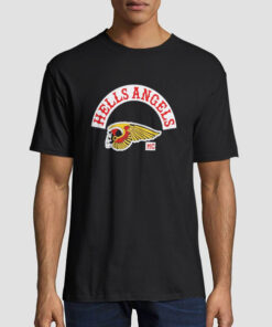 T shirt Black Logo Hells Angels