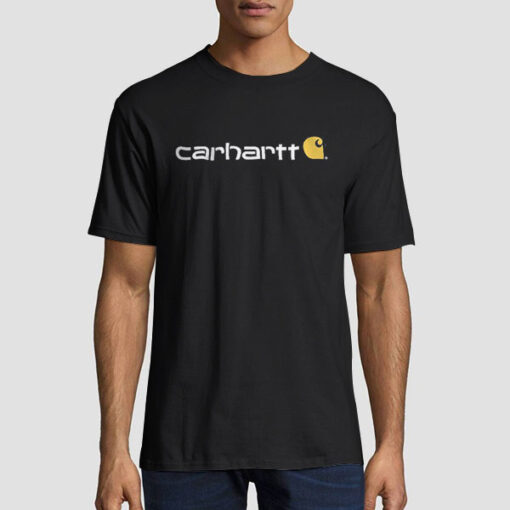 T shirt Black Vintage Carhartt Signature Logo