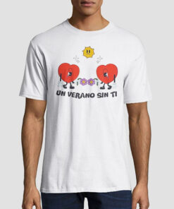 T shirt White Funny Letter Logo Un Verano Sin Ti