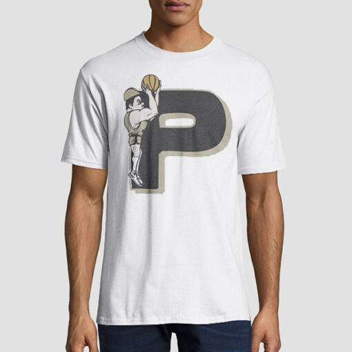 T shirt White P Logo Vintage Purdue