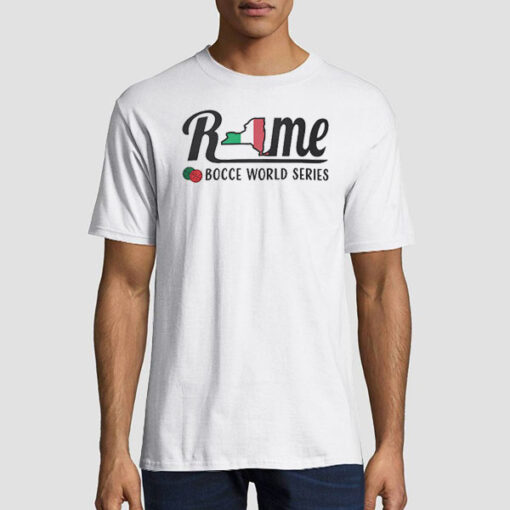 T shirt White Rome Bocce World Series