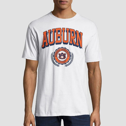T shirt White Vintage Classic Auburn