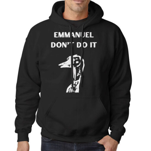 Hoodie Black Cute Logo Emmanuel Don't Do It