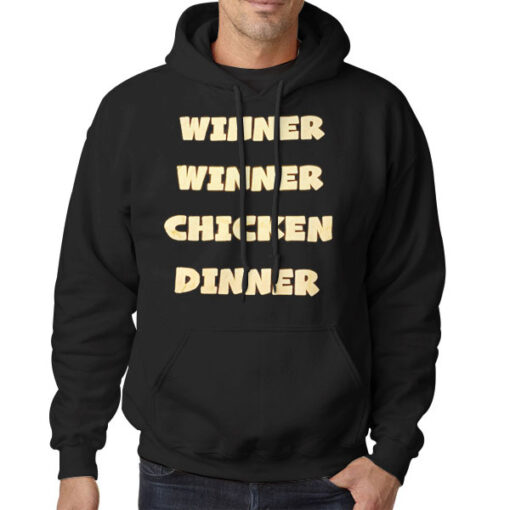 Hoodie Black Funny Pubg Winner Winner Chicken