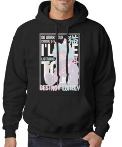 Japanese Lonely Go Work Your Cringe Anime Shirt 7 Hoodie Black Japanese Lonely Go Work Your Cringe Anime