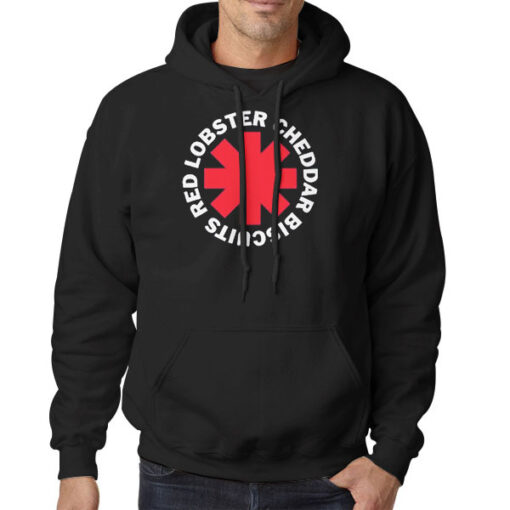 Hoodie Black Logo Red Lobster Cheddar Biscuits