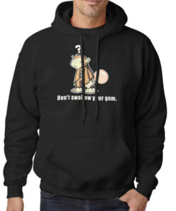 Hoodie Black Parody Don'T Swallow Your Gum Bubblegum Monkey