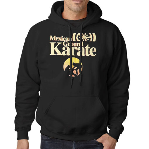 Hoodie Black Sunset Logo Mexican Ground Karate