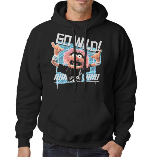 Hoodie Black The Muppets Animal Go Wild