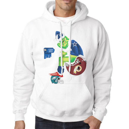 Hoodie White Christmas Dallas Cowboys Grinch Santa Toilet
