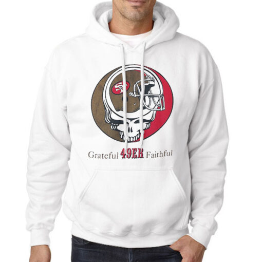 Hoodie White Circle Logo San Francisco X 49ers Grateful Dead