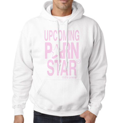 Hoodie White Cute Logo Upcoming Porn Star