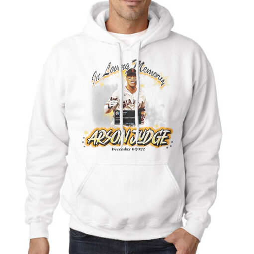 Hoodie White In Loving Memory Arson Judge Shirt
