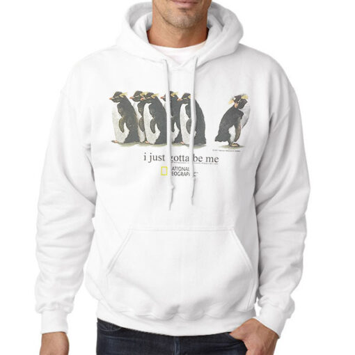 Hoodie White National Geographic I Just Gotta Be Me Penguin