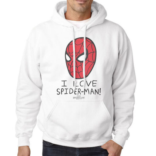 Hoodie White No Way Home I Love Spiderman