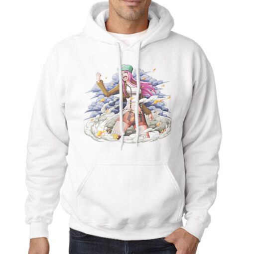 Hoodie White One Piece Anime Bonney Drying Her