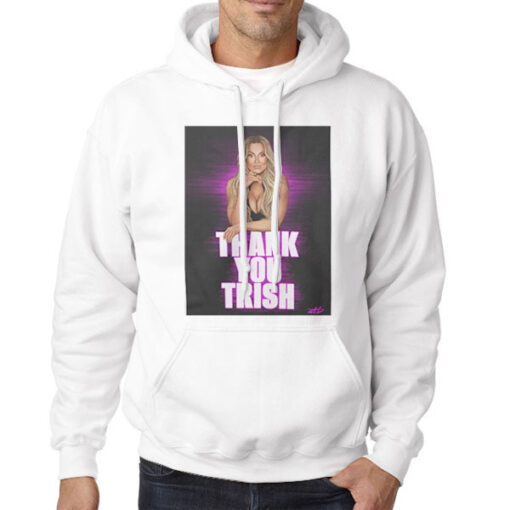 Hoodie White Photo Poses Signature Thank You Trish