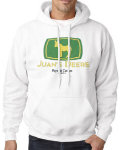Hoodie White Playa Del Carmen Mexico Juan Deere