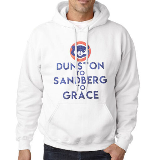 Hoodie White Retro Chicago Dunston to Sandberg to Grace