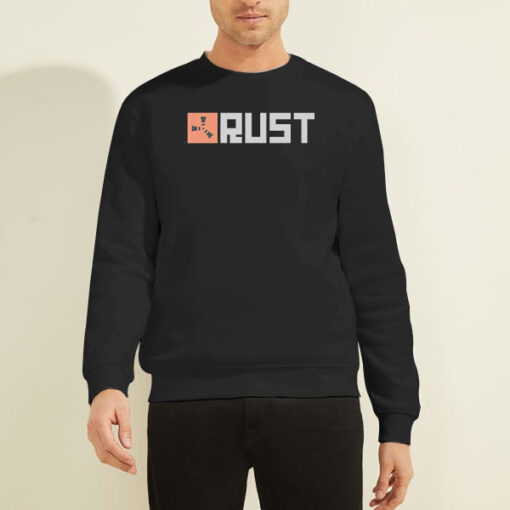 Sweatshirt Black Classic Logo Funny Rust