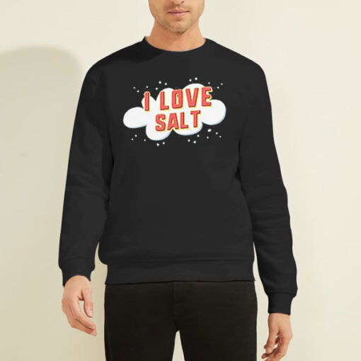 Sweatshirt Black Cute Cloud I Love Salt