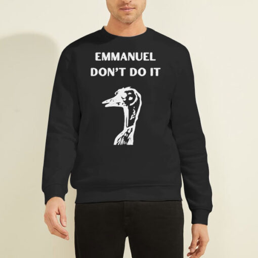 Sweatshirt Black Cute Logo Emmanuel Don't Do It