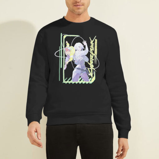 Sweatshirt Black David and Lucy Cyberpunk Edgerunner Logo