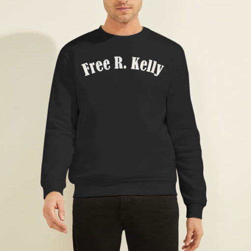Sweatshirt Black Letter Logo Free R Kelly