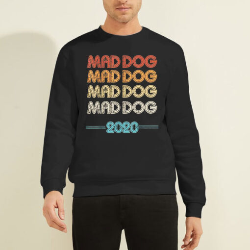 Sweatshirt Black Mad Dog Vintage Retro Logo md2020