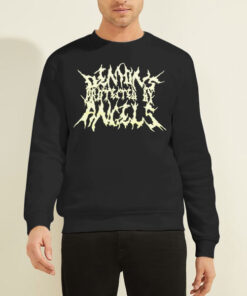 Sweatshirt Black Metal Logo Velone X Nav Demons Protected by Angels